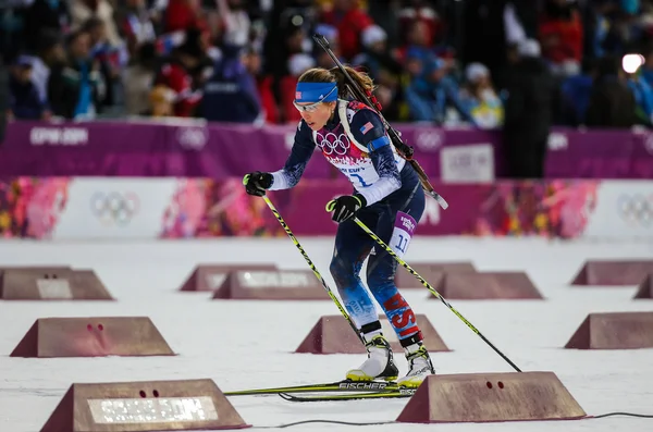 Biatlon vrouwen 7,5 kilometer sprint — Stockfoto