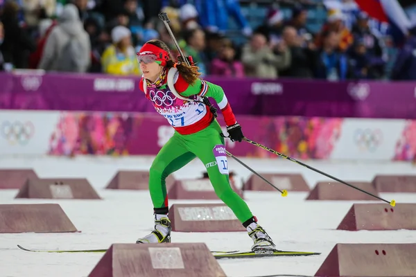 Biatlon žen 7,5 km sprint — Stock fotografie