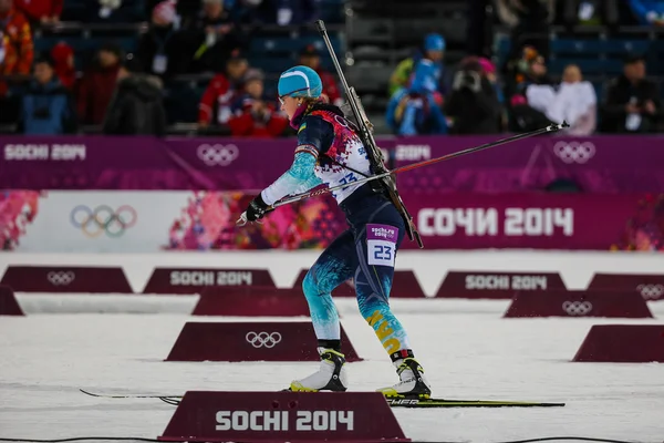 Biatlon žen 7,5 km sprint — Stock fotografie