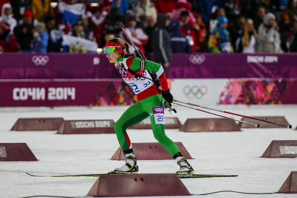 Biathlon Kvinner 7,5 km Sprint – stockfoto