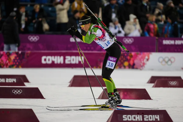 Biatlon vrouwen 7,5 kilometer sprint — Stockfoto