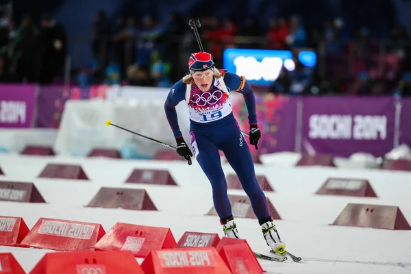 Biatlon vrouwen 7,5 kilometer sprint — Stockfoto