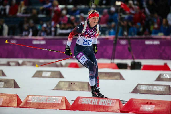 Biatlon Kadınlar 7.5 km sprint — Stok fotoğraf