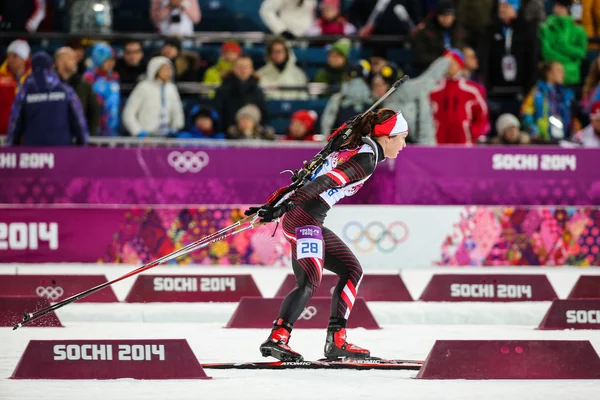 Biatlon vrouwen 7,5 kilometer sprint — Stockfoto