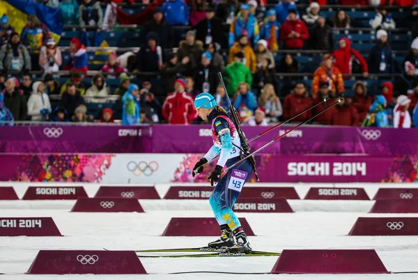 7,5 km Sprint der Biathletinnen — Stockfoto