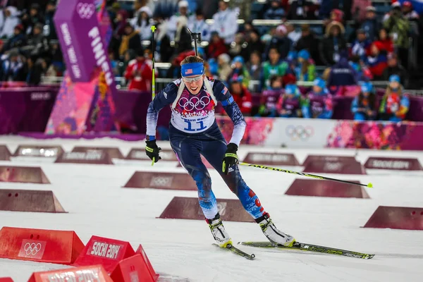 Biatlon žen 7,5 km sprint — Stock fotografie