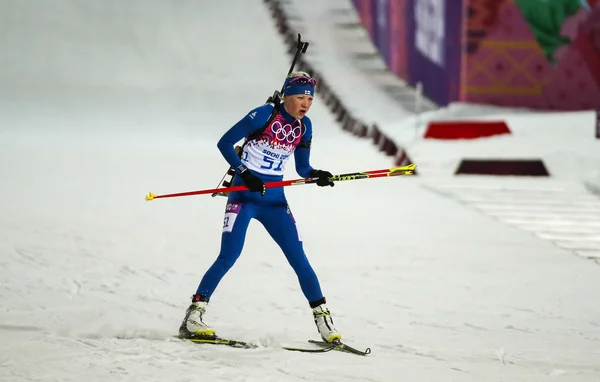 Biatlon vrouwen 7,5 kilometer sprint — Stockfoto