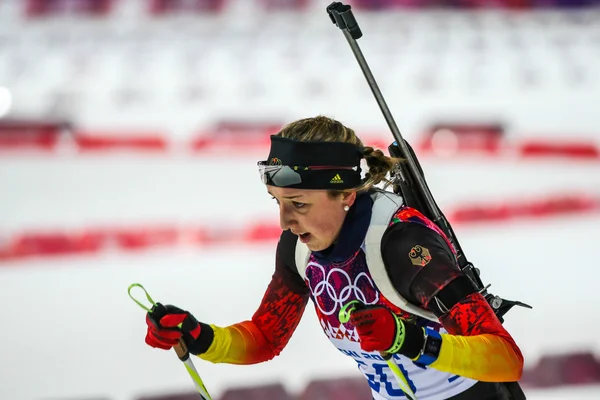 Biatlon vrouwen 7,5 kilometer sprint — Stockfoto