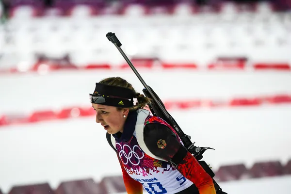 Biathlon Donna 7,5 km Sprint — Foto Stock