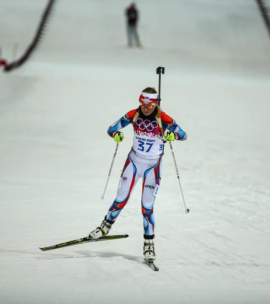 Biathlon Donna 7,5 km Sprint — Foto Stock