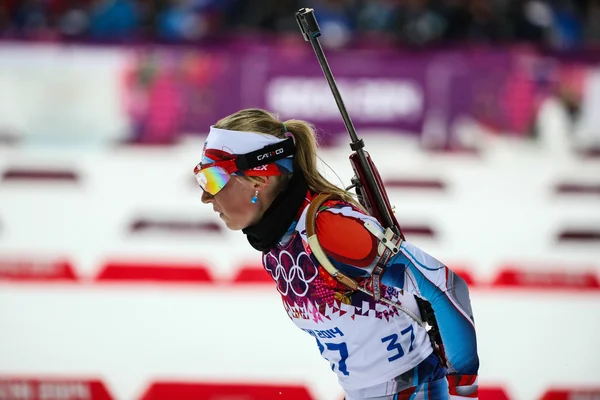 Biatlon Kadınlar 7.5 km sprint — Stok fotoğraf