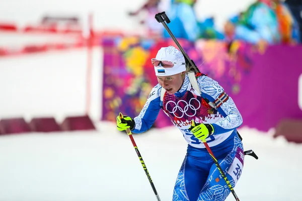 Biatlon vrouwen 7,5 kilometer sprint — Stockfoto