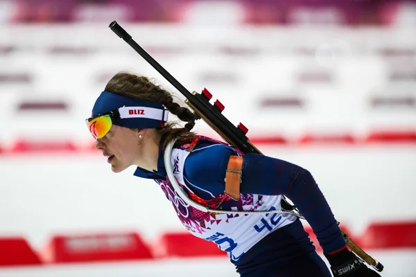 Biatlon vrouwen 7,5 kilometer sprint — Stockfoto