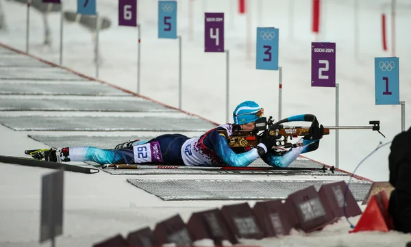 Biatlon vrouwen 7,5 kilometer sprint — Stockfoto