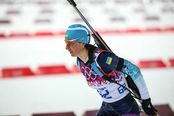 Biatlon kobiet w sprincie — Zdjęcie stockowe