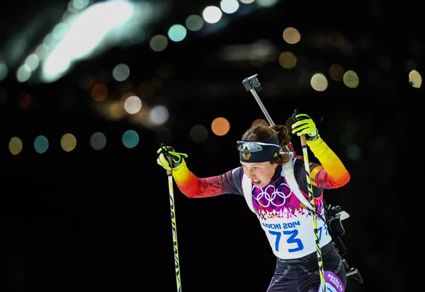 Biathlon Donna 7,5 km Sprint — Foto Stock