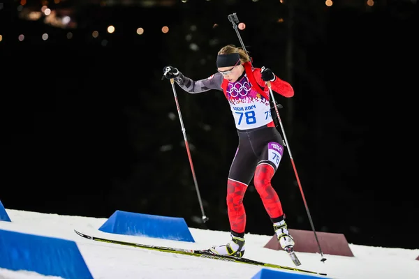 Biatlon vrouwen 7,5 kilometer sprint — Stockfoto