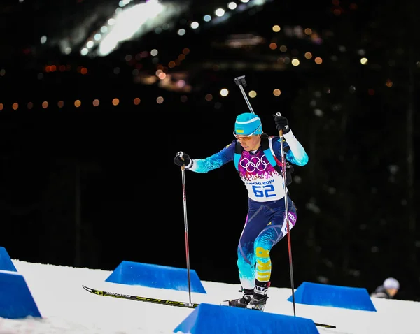 Biathlon Donna 7,5 km Sprint — Foto Stock