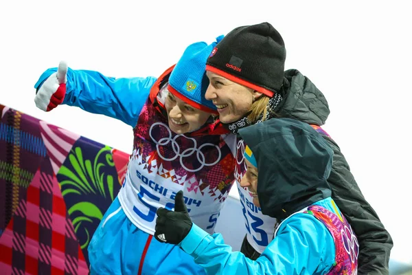 Biatlon žen 7,5 km sprint — Stock fotografie