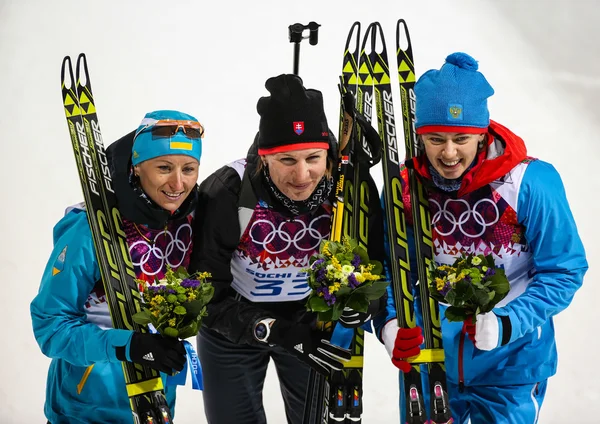 Biatlon Kadınlar 7.5 km sprint — Stok fotoğraf