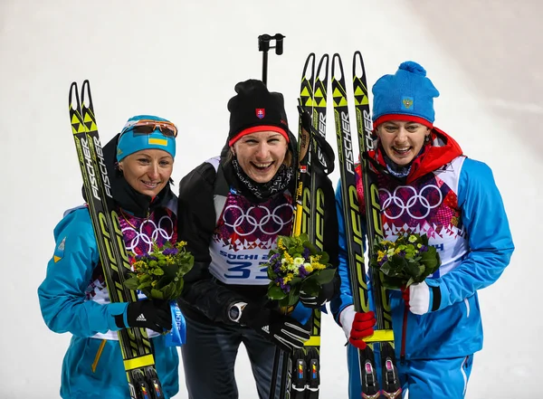 Biatlon Kadınlar 7.5 km sprint — Stok fotoğraf