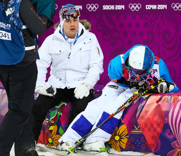 Freestyle skiing Men's Moguls Final — Stock Photo, Image