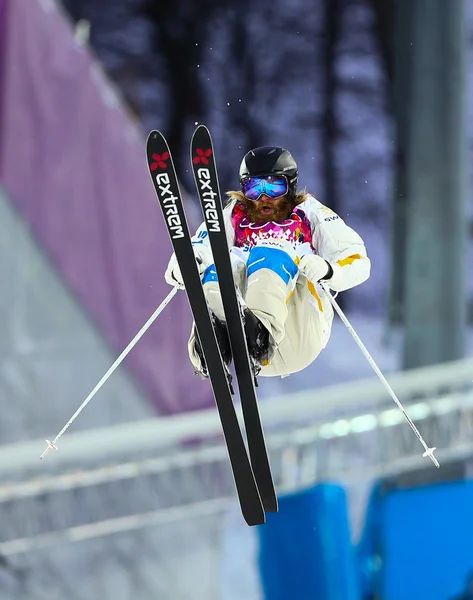 Freestyle skiing Men's Moguls Final — Stock Photo, Image