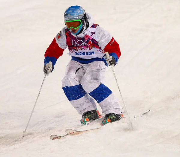 Freestyle skiing Men's Moguls Final — Stock Photo, Image