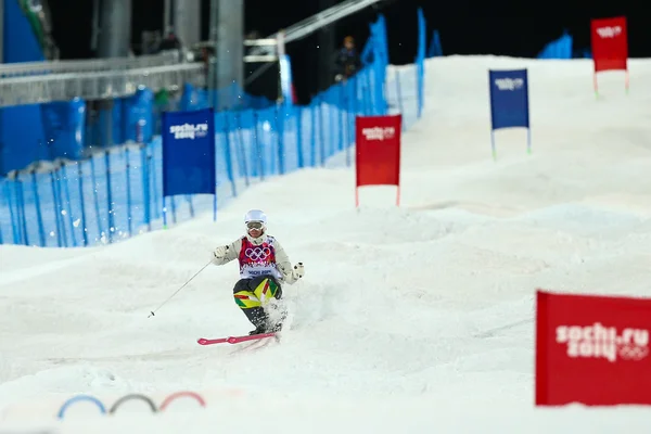 Freestyle skiing Men's Moguls Final — Stock Photo, Image