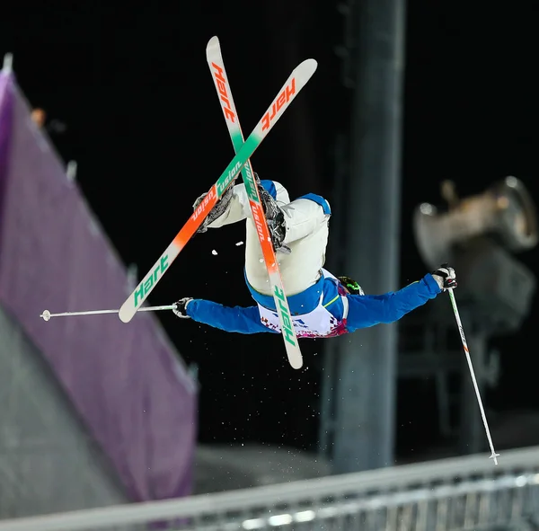 Freestyle skiing Men's Moguls Final — Stock Photo, Image