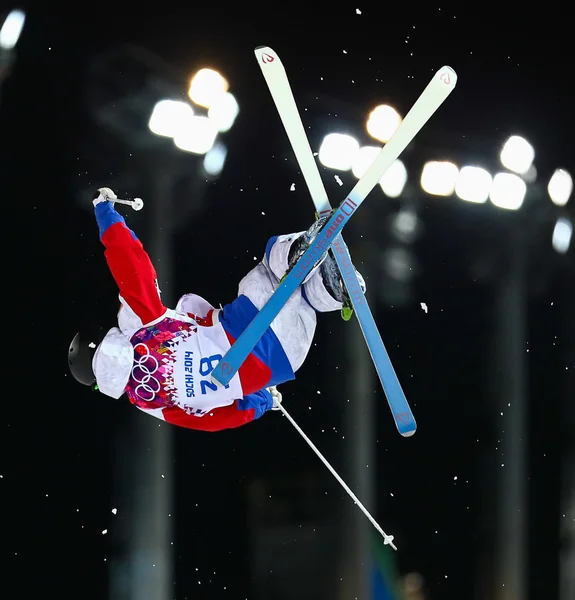 Freestyle skiing Men's Moguls Final — Stock Photo, Image