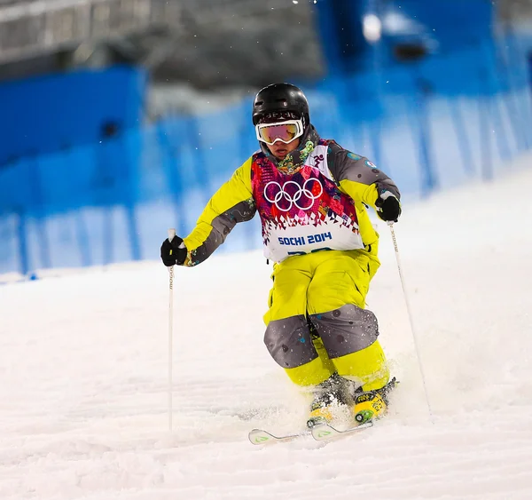 Freestyle skiing Men's Moguls Final — Stock Photo, Image