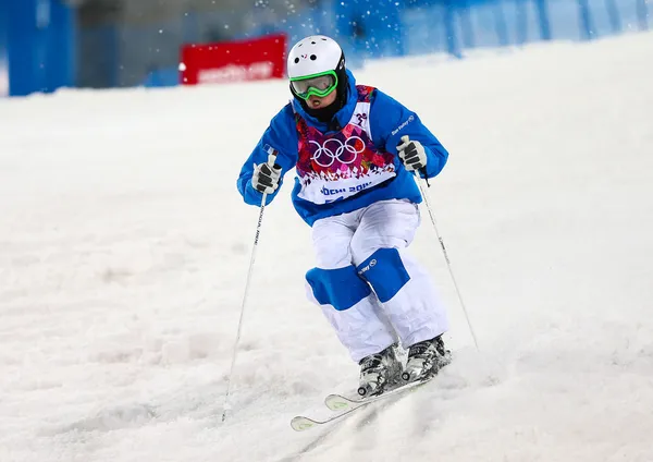 Freestyle skiing Men's Moguls Final — Stock Photo, Image