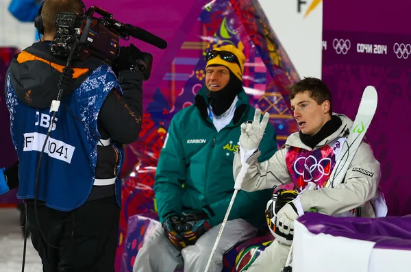 Freestyle esqui masculino Moguls Final — Fotografia de Stock