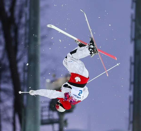 프리 스타일 스키 남자 모 글 결승 스톡 사진