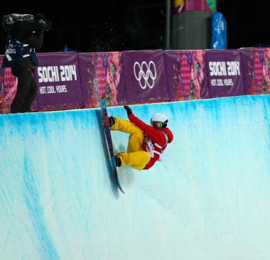 snowboard. Bayanların halfpipe yeterlilik