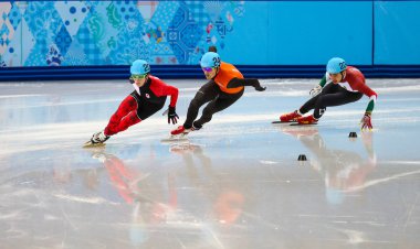 Erkekler 500 m kısa parça ısıtır