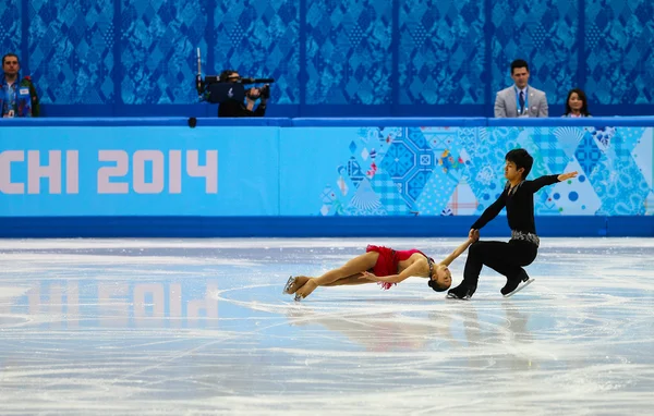 Pattinaggio artistico. Coppie Short Program — Foto Stock