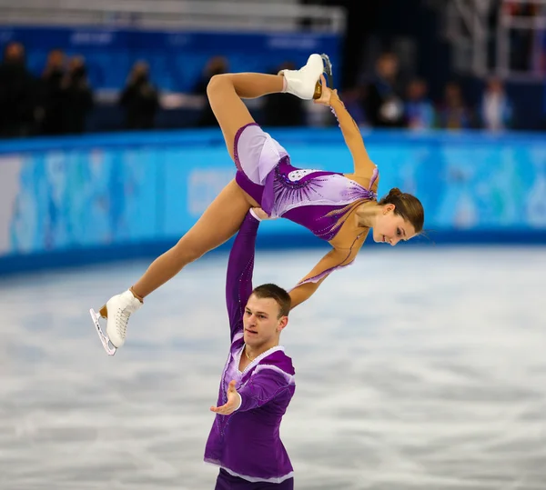 Artistik Patinaj. çiftler kısa program — Stok fotoğraf