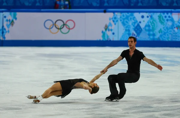 Kunstschaatsen. paren kort programma — Stockfoto