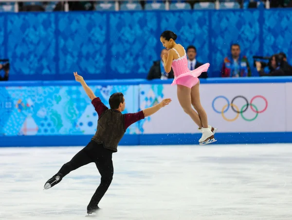 Kunstschaatsen. paren kort programma — Stockfoto