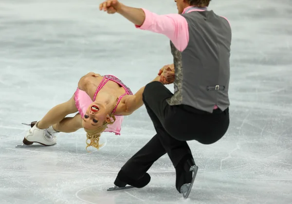 Kunstschaatsen. paren kort programma — Stockfoto