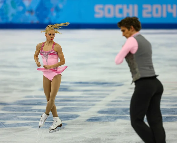 Pattinaggio artistico. Coppie Short Program — Foto Stock