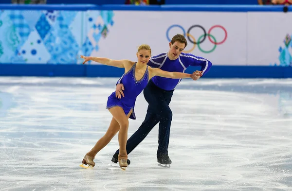 Kunstschaatsen. paren kort programma — Stockfoto