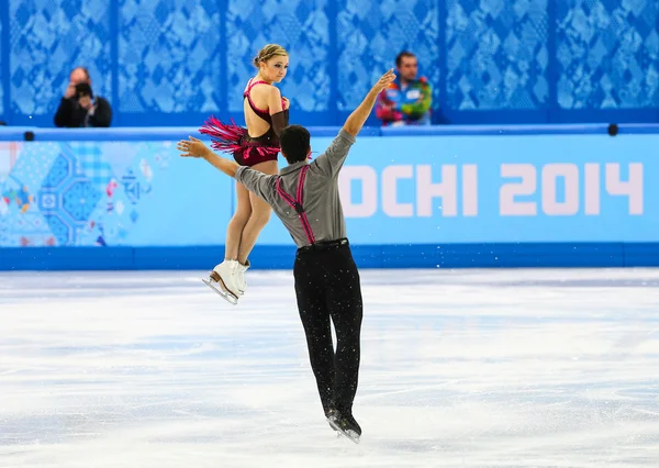 Kunstschaatsen. paren kort programma — Stockfoto