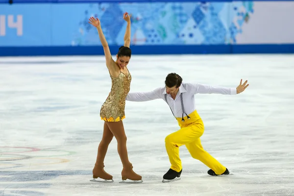 Kunstschaatsen. paren kort programma — Stockfoto