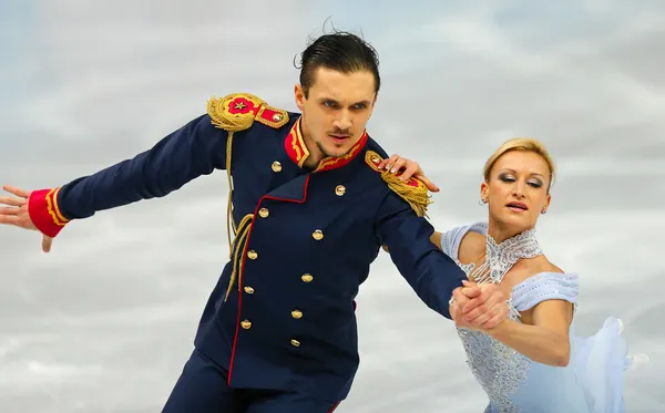 Figure Skating. Pairs Short Program — Stock Photo, Image