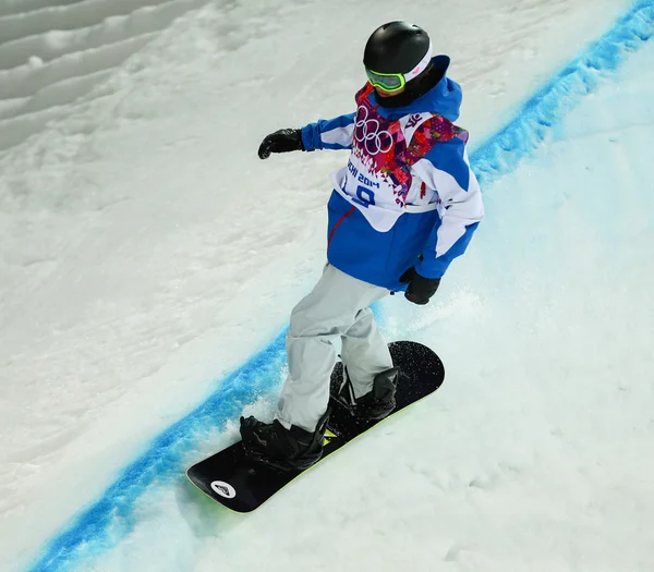 Snowboard. Ladies' Halfpipe Qualification — Stock Photo, Image