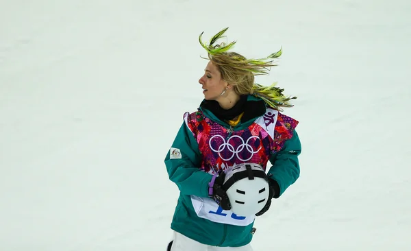 Snowboard. Ladies' Halfpipe Qualification — Stock Photo, Image