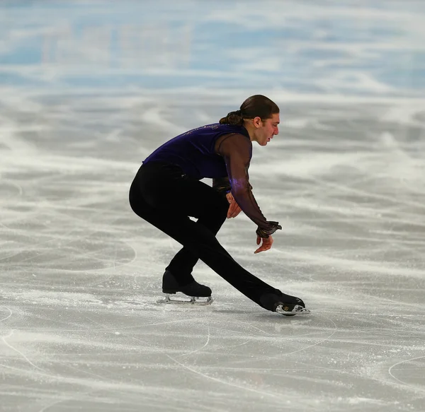 Artistik Patinaj. Erkekler kısa program — Stok fotoğraf